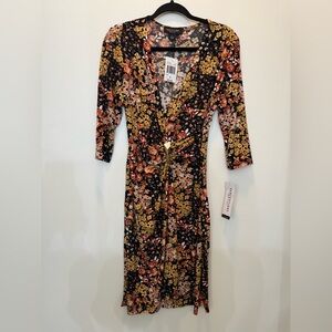 NWT Perceptions New‎ York Floral Wrap Dress - Size S